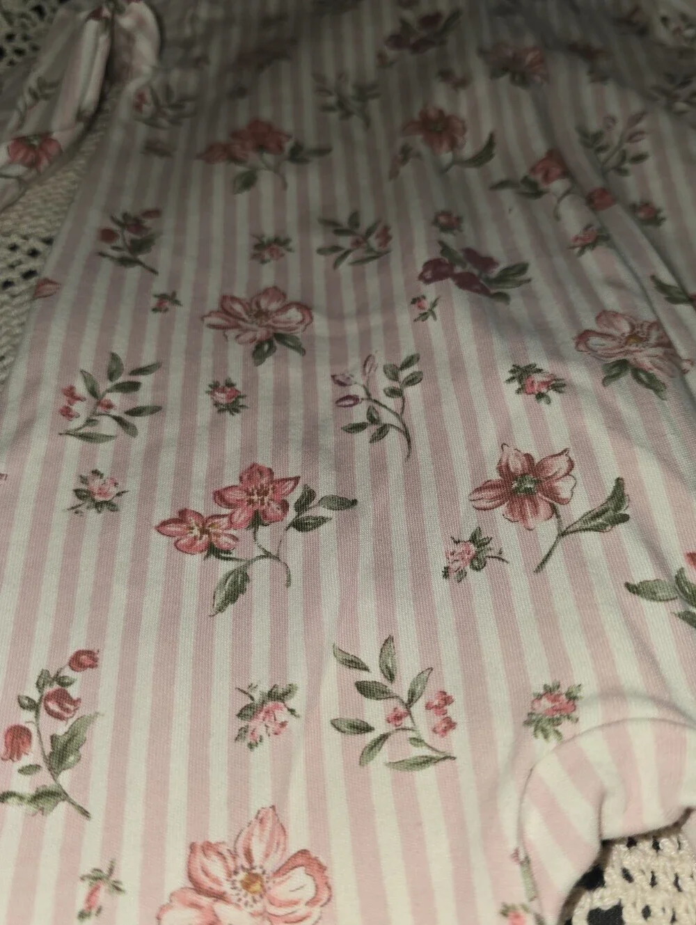 Next Baby Pink Floral Two Zip Sleep Suits 6-9 Mo, 2 Pack, Footed